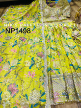 Lime Green Floral Printed Lehenga