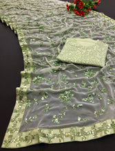 Celebrity inspired sequinned saree