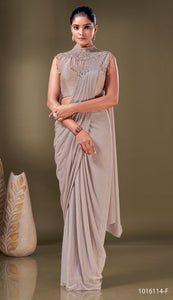 Ready to wear imported metallic saree