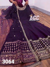 AGC collection: aubergine anarkali (plus size)