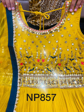 Niks collection: yellow pleated anarkali