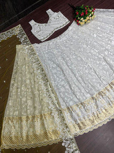 Manish Malhotra inspired white Lehenga