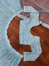 Yankita Kapoor inspired baby blue and gold sequins Lehenga