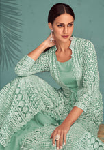 Pista green anarkali readymade