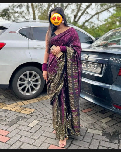 Elegant partywear sequins saree