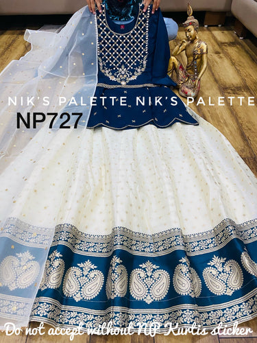 Niks collection: peplum style Lehenga