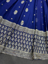 Indigo blue wedding Lehenga