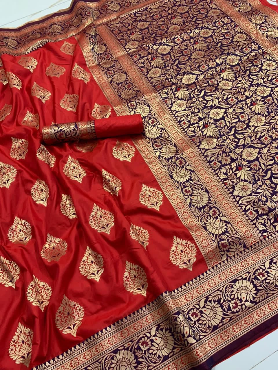 Two coloured Mina jari saree