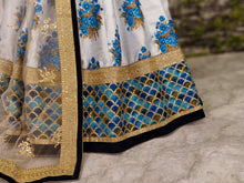 Sabyasachi inspired Botanical blue floral Lehenga