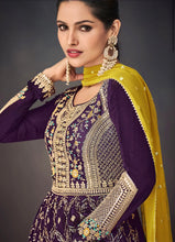 Sunaish - Deep wine layered gown