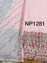 Niks collection: georgette pleated anarkali In baby pink