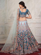 Blue soft net Lehenga