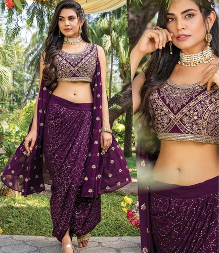 Indo western designer dhoti suits