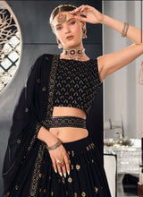 Misha - Navy blue Lehenga