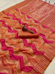 Silk Mina zari work sarees - colours available