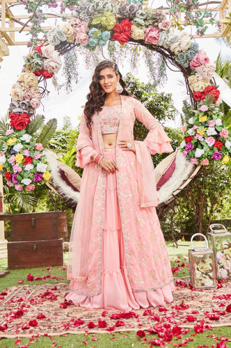 Lehenga with koti style - readymade