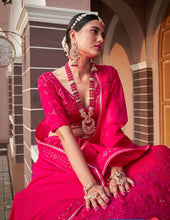 Lucknowi sequins Lehenga - rani pink