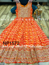 Niks collection: orange leheriya print jumpsuit (also available in plus size)