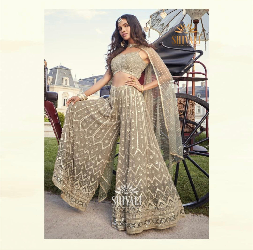 Wedding Gold palazzo set with dupatta