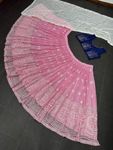 A perfect combination - Blue and pink Lehenga