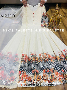 Niks collection: pastel chikankari anarkalis