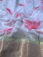 Pichwai print saree - pastel colours