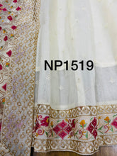 Niks collection: chanderi gown with beads and sequins