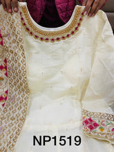 Niks collection: chanderi gown with beads and sequins