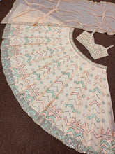 Peachy sequin Lehenga