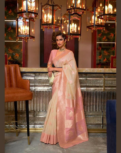 Ariya sarees - Pure linen weaving saree