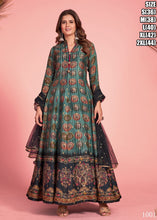 Kalamkari print silk gown readymade