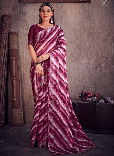 Tie and dye designer sarees