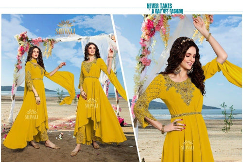 High low stylish stitched anarkali