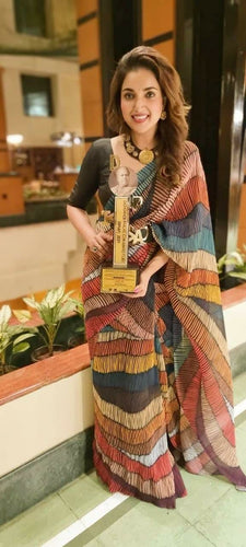 Colourful moon saree - so unique