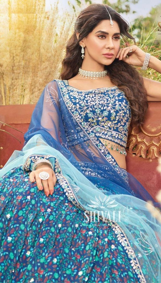 Boutique collection - Shaded blue jewel 💎  Lehenga