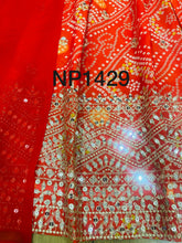 NIKS collection - Red bandhani Nayra cut style