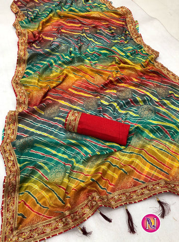 Bandhani leheriya sarees