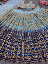 Stunning Blue shaded sequins Lehenga
