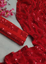 Celebrity box style sequins saree
