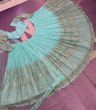 Yankita Kapoor inspired Lehenga - Serene green chevron Lehenga