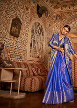 Kanchivaram silk saree with copper zari