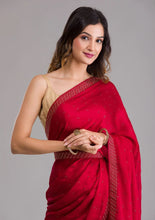 Swarovski diamond work saree with Swarovski belt