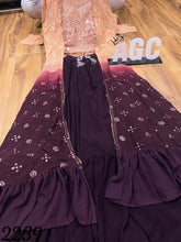 AGC Collection: Shaded peach to maroon Lehenga