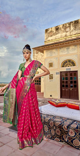 Soft patola silk weaving saree