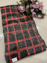 Wedding exclusive checks sequins saree