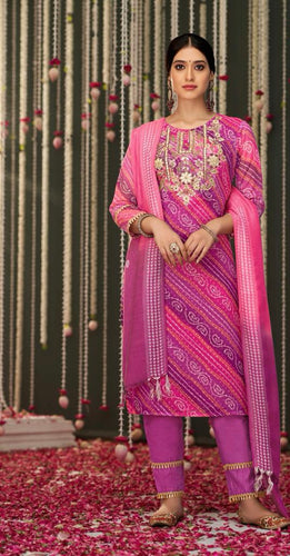 Sareya - Bandhani print Salwaar Kameez