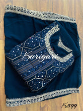 Karigari collection: pleated blue elegant anarkali