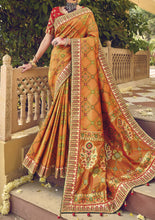 Swarovski vol 3 saree collection in mustard yellow