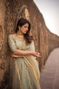 Mint lengha hot sale