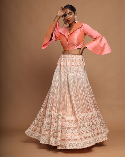 Indo western - Stylish Lucknowi Lehenga